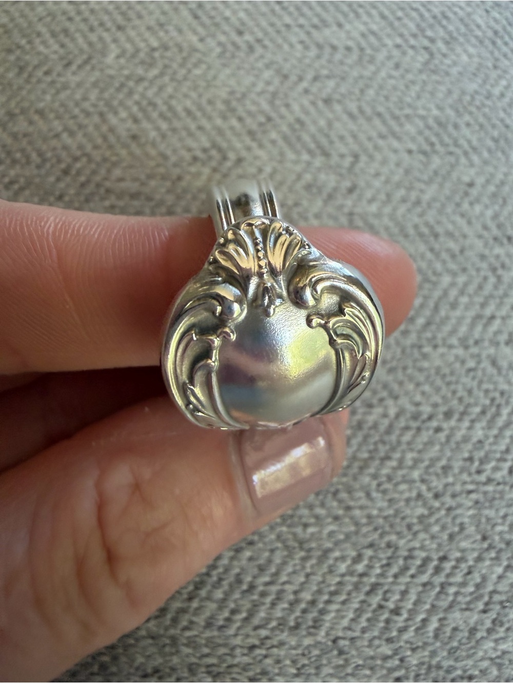 Silver Plated Spoon Ring - Picture 9 of 13